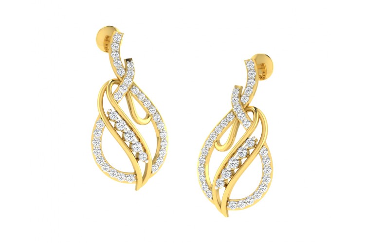 Eliza Diamond Earrings in Gold
